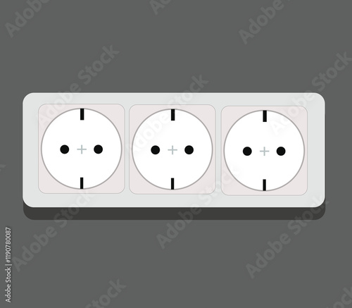 electric socket.Modern electric extension cord