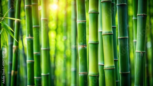 Green Buddha Belly Bamboo Tracking Shot - Peaceful Asian Garden Background photo