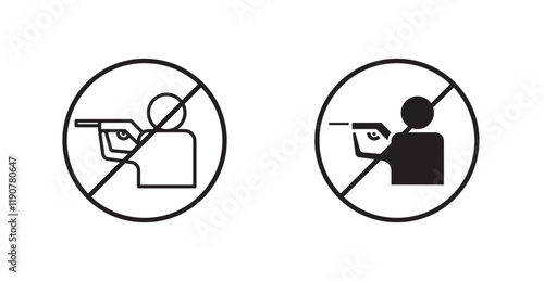 Stop hunting vectors web signs set