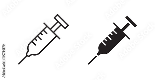 Syringe vector web icons set