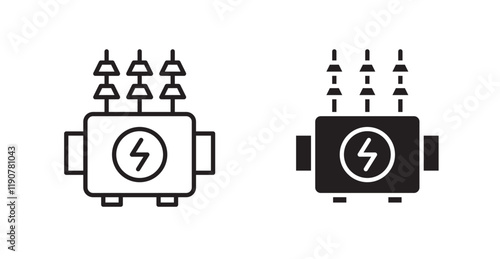 Transformer vector web icons set