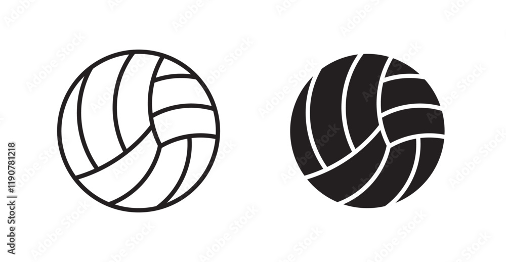 Volleyball ball vector web icons set Volleyball ball vector web icons set