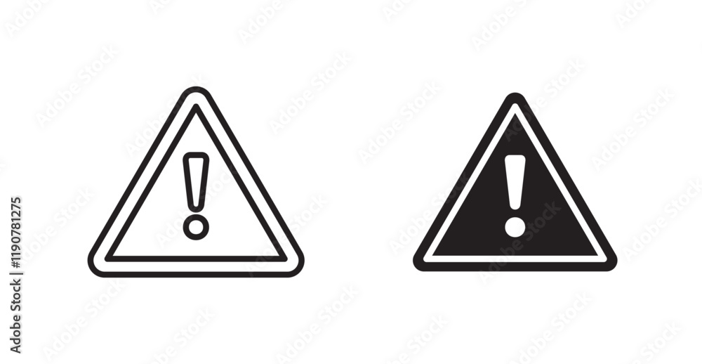 Warning attention vectors web signs set Warning attention vectors web signs set