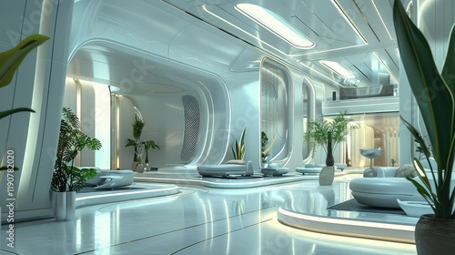Sleek Futuristic Interior with Modern Design