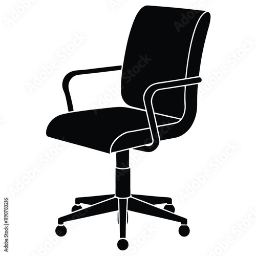 black office chair isolated