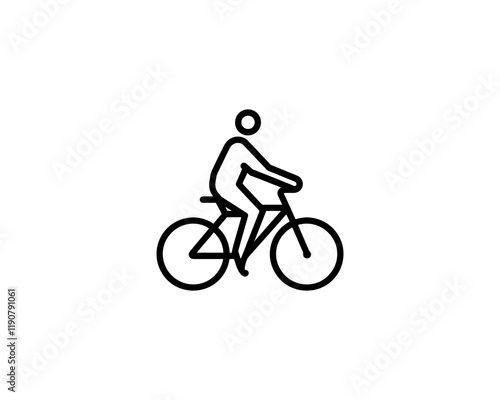 Wallpaper Mural silhouette of a person riding a bike Torontodigital.ca