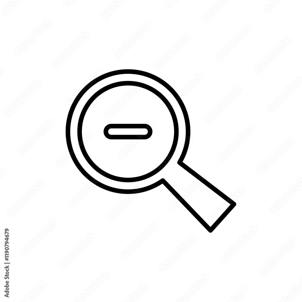 Zoom out icon vector outline logo sign Zoom out icon vector outline logo sign