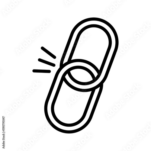Backlink icon vector outline logo sign