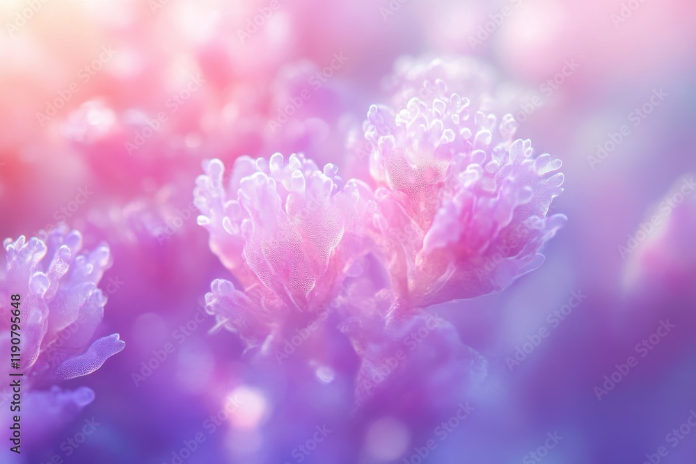 Vibrant coral reef garden macro photo with delicate soft corals Vibrant coral reef garden macro photo with delicate soft corals