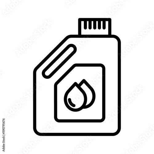 canister of motor oil icon vector outline logo sign