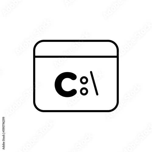 Cmd or command icon vector outline logo sign