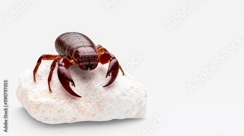 Ailanthus webworm beetle isolated on a white background. Generative AI photo