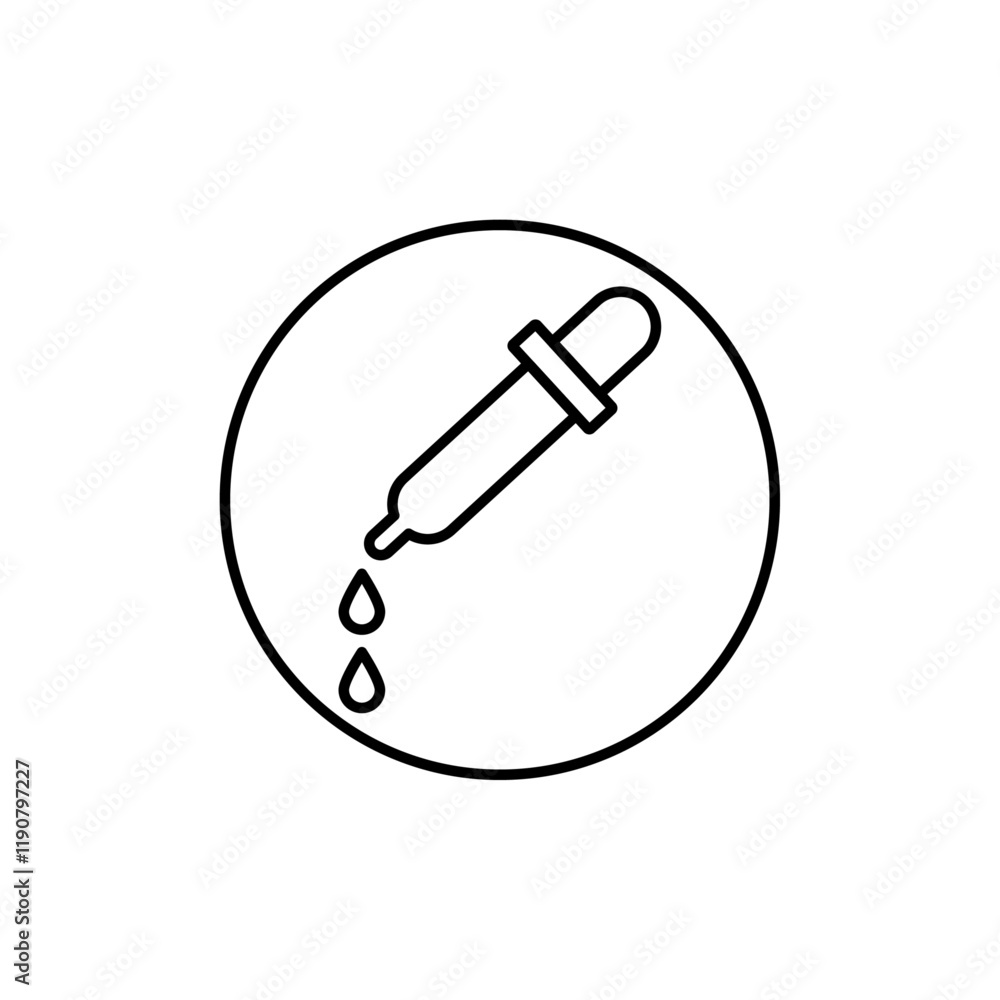 Dropper icon vector outline logo sign Dropper icon vector outline logo sign