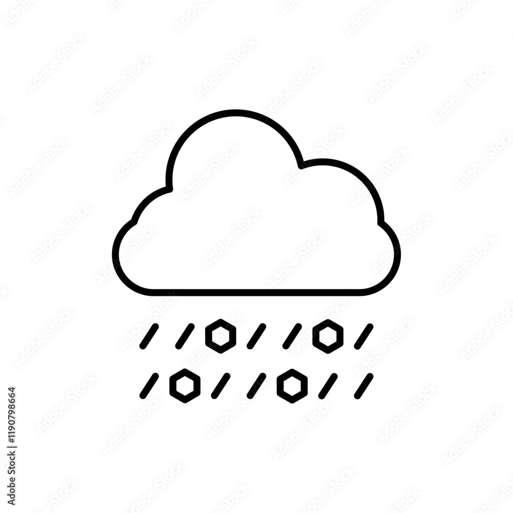 Hail icon vector outline logo sign Hail icon vector outline logo sign