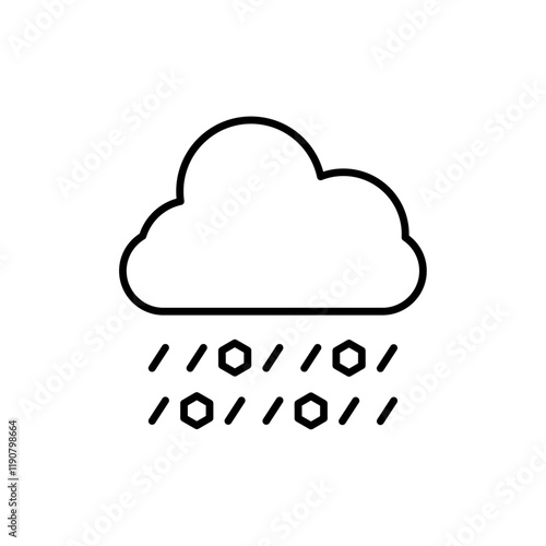Hail icon vector outline logo sign