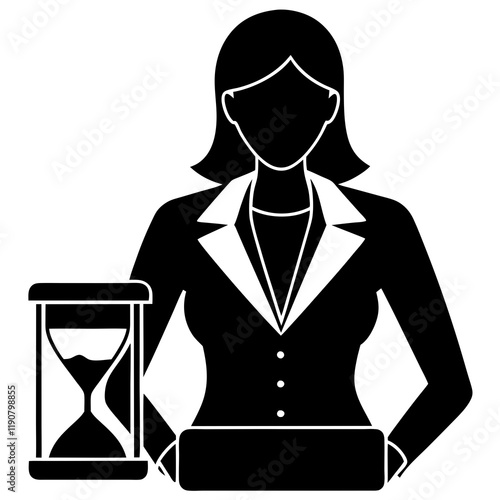 businessman with hourglass