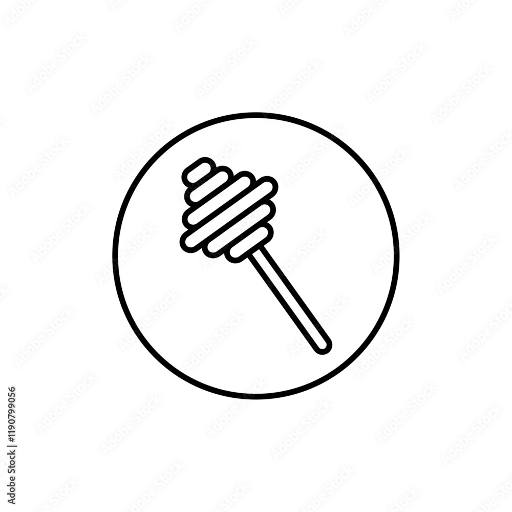 honey dipper icon vector outline logo sign honey dipper icon vector outline logo sign