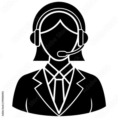Remote Work Companion: Virtual Assistant in Headset Silhouette agent  