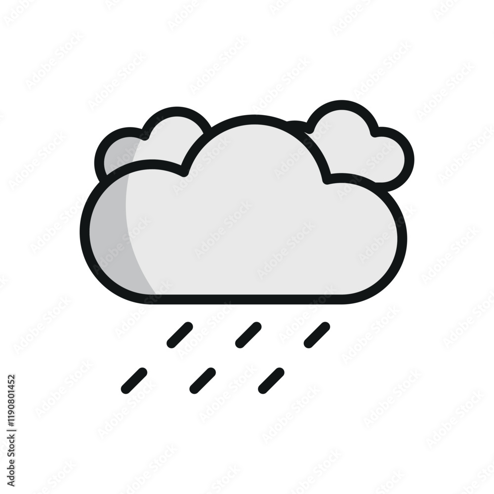Rainy icon featuring a playful and illustrative style, ideal for adding a cozy and refreshing vibe to outdoor, forecast, or lifestyle-related designs Rainy icon featuring a playful and illustrative style, ideal for adding a cozy and refreshing vibe to outdoor, forecast, or lifestyle-related designs