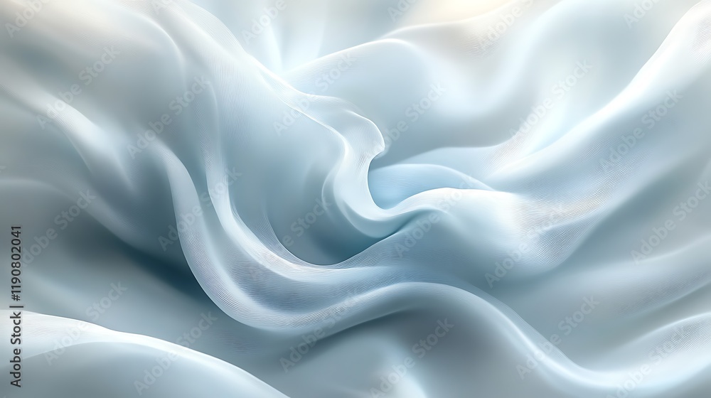 Obraz premium Soft, flowing light blue silk fabric texture.