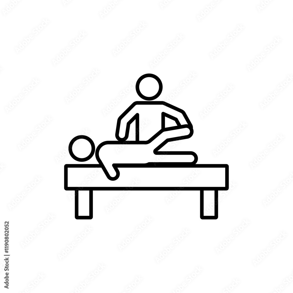 Physiotherapy icon vector outline logo sign Physiotherapy icon vector outline logo sign