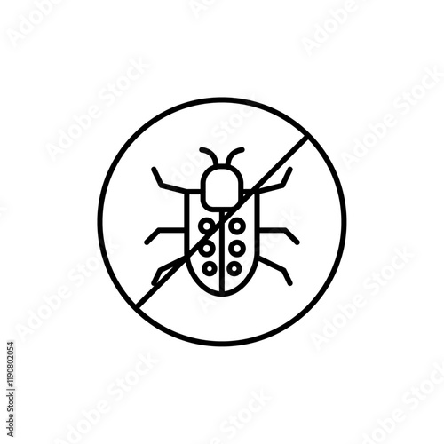 Pest control icon vector outline logo sign