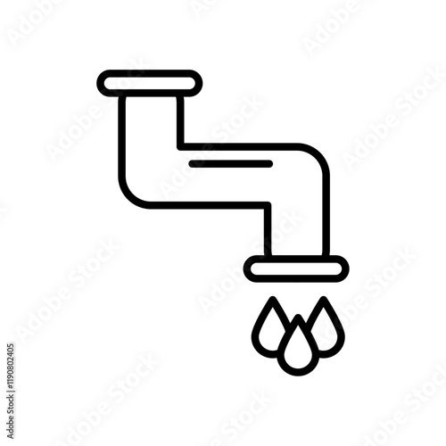 pipe icon vector outline logo sign