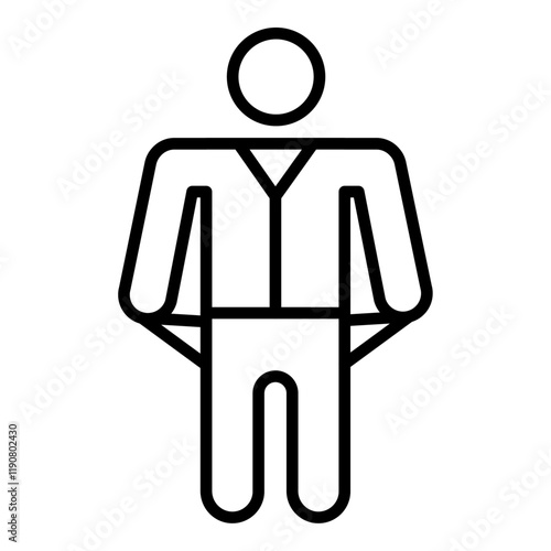 poor person empty pockets icon vector outline logo sign