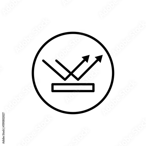 rebound icon vector outline logo sign