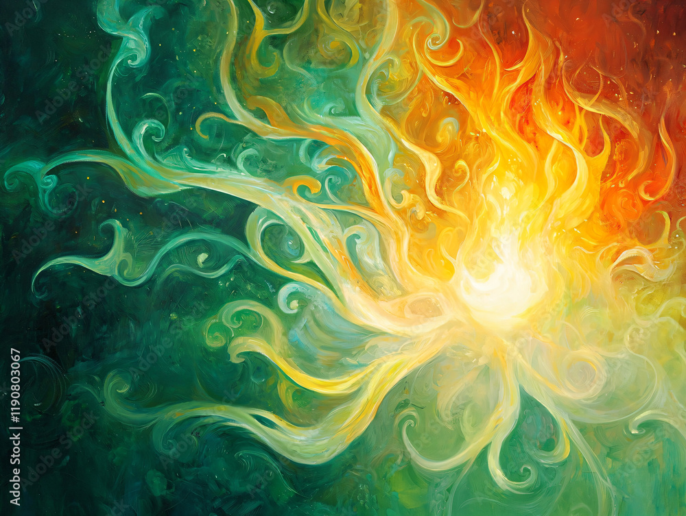 Obraz premium Fire and Ice Abstract