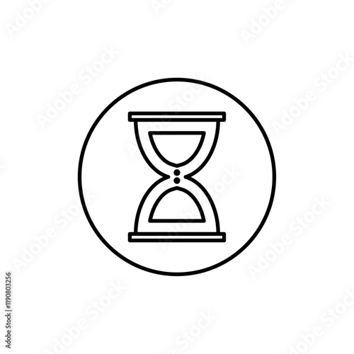 sand clock icon vector outline logo sign
