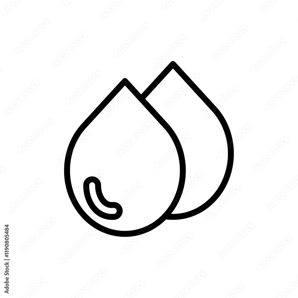 water drops icon vector outline logo sign water drops icon vector outline logo sign
