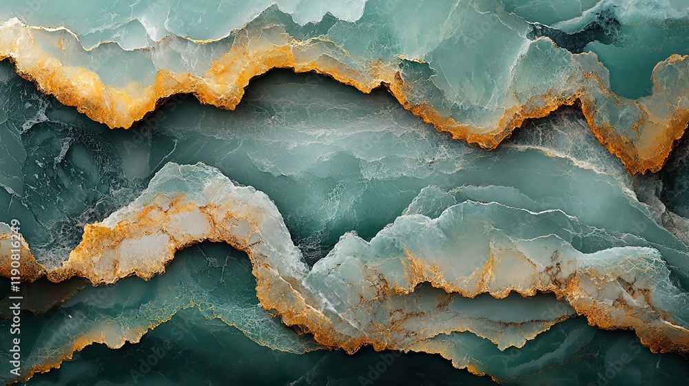 Obraz premium Green marble abstract design with a countertop texture, resembling a painted stone background pattern