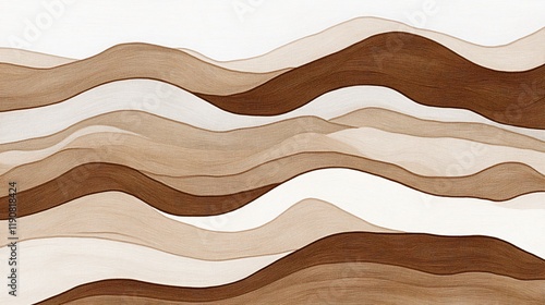 Abstract Brown Wave Pattern Background Texture