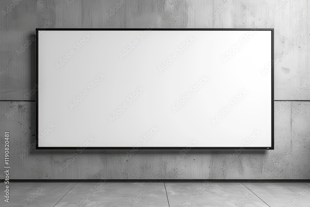 High Detail Visual of Smart Tv on White Wall Mockup High Detail Visual of Smart Tv on White Wall Mockup