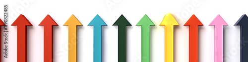 Growth success arrow icons against a white background.