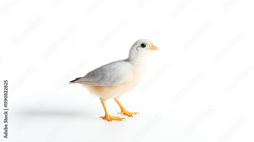 Fototapeta premium Chick of a Secretary Bird. Generative AI