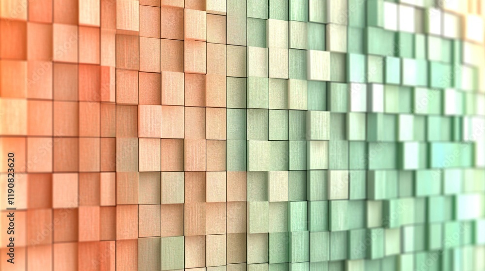 Fototapeta premium Abstract Cube Pattern Color Gradient Texture