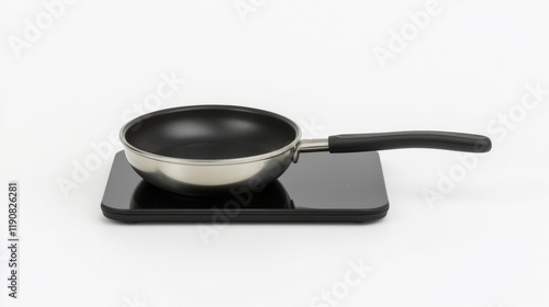 Modern Induction Cooktop with Pan. Generative AI photo