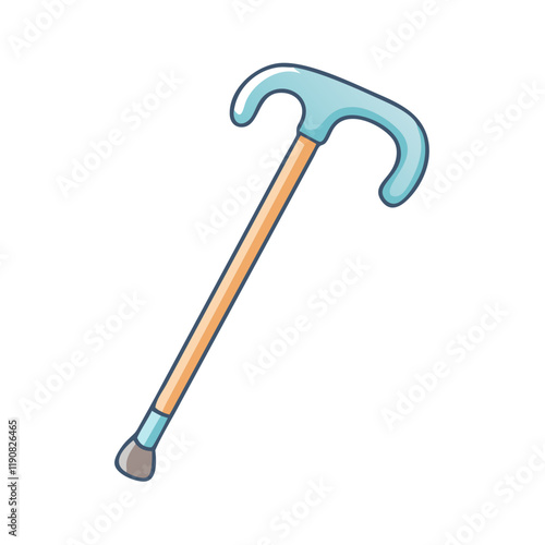 walking cane vector icon, walking cane vector illustration - simple illustration of walking cane, perfect for logos walking cane 