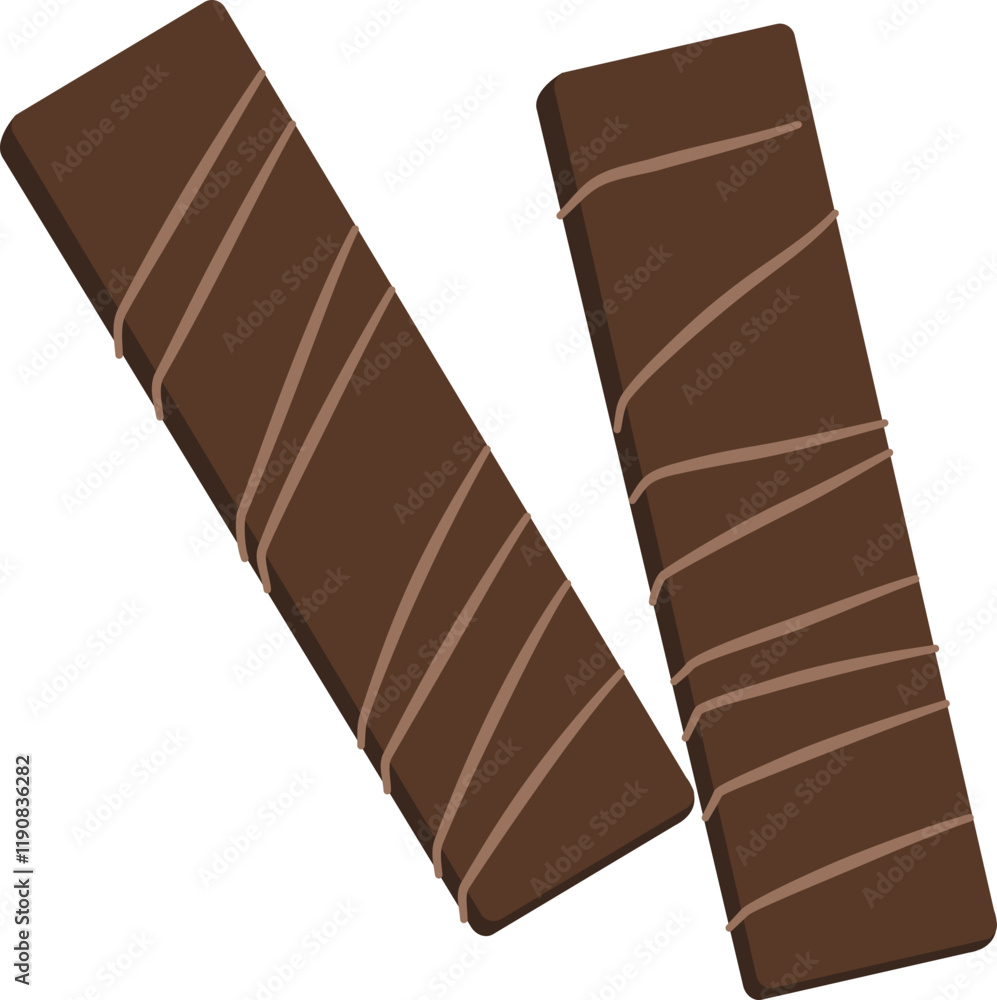 Obraz premium Hand Drawn Chocolate bar Illustration