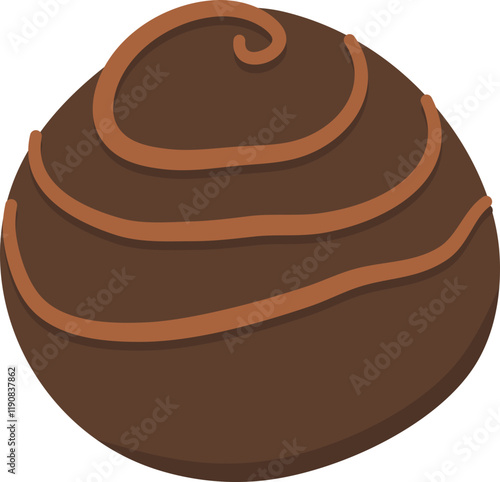 Hand drawn Chocolate Truffle Illustration