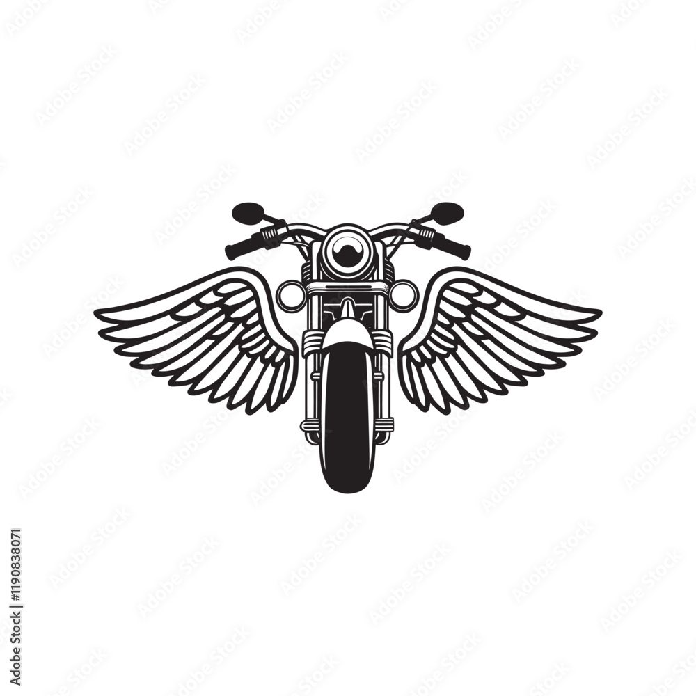 Fototapeta premium Motorcycle biker illustration vector, US Motorcycle Rider ClipArt Design