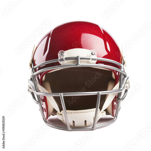 Football helmet transparent background sports equipment studio shot isolated view protective gear photo