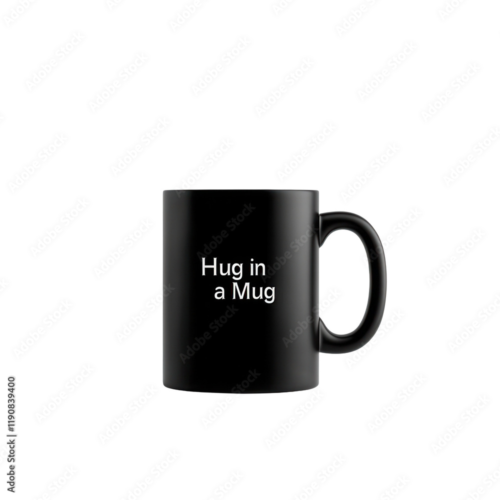 Hug in a mug coffee cup kitchen product image studio close-up transparent background