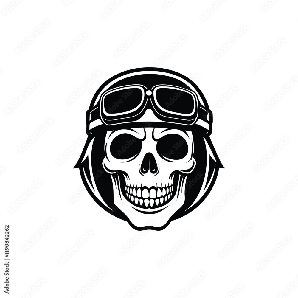 Fototapeta premium Motorcycle biker illustration vector, US Motorcycle Rider ClipArt Design