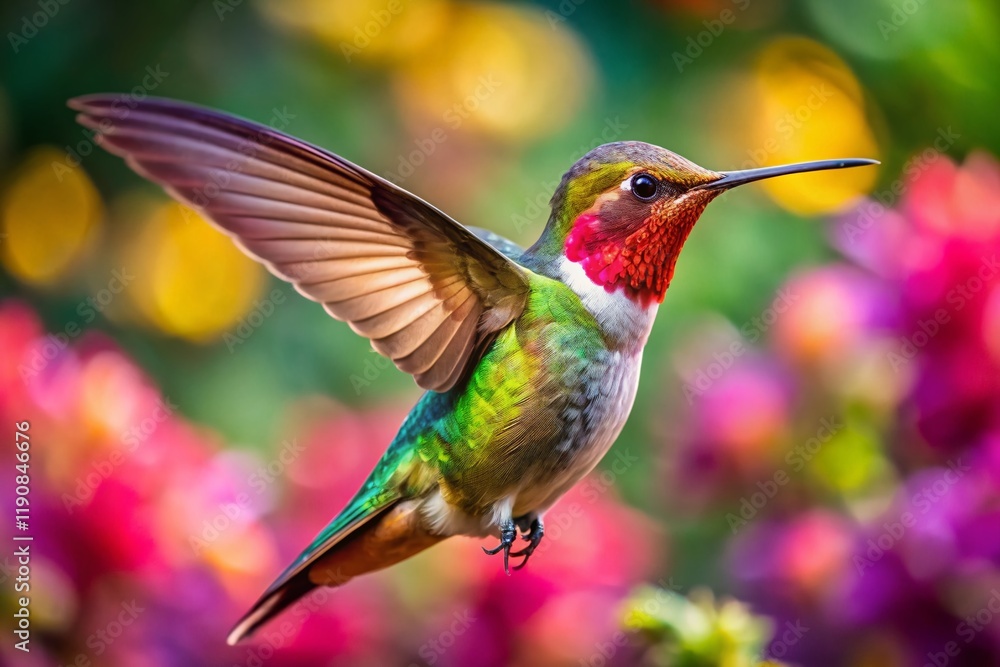 Macro Hummingbird Photography: Stunning Close-Up of a Tiny Bird in Flight, Nectar Feeding Macro Hummingbird Photography: Stunning Close-Up of a Tiny Bird in Flight, Nectar Feeding