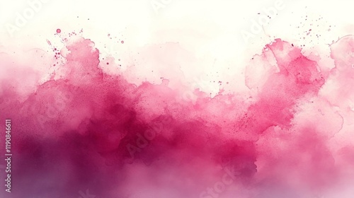 Watercolor Pink Gradient Art. Generative AI photo