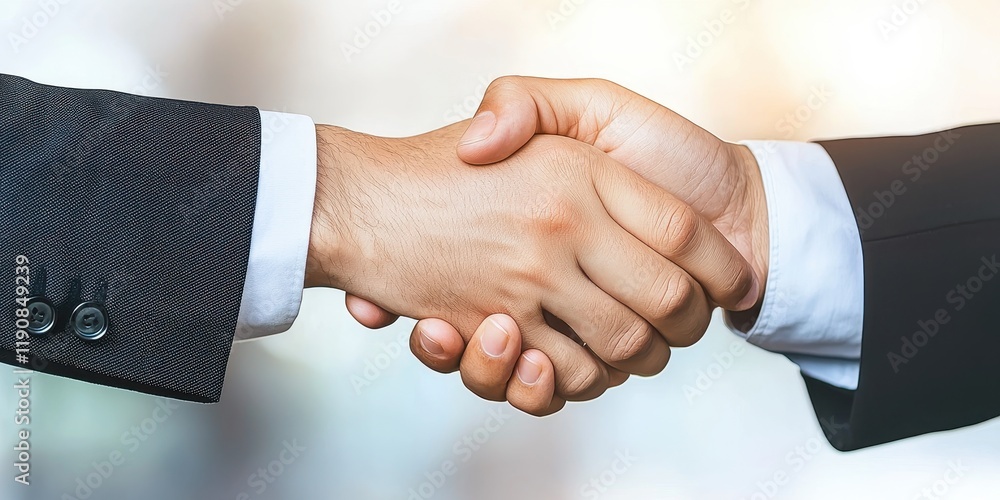Two professionals shaking hands, symbolizing partnership and mutual agreement. Two professionals shaking hands, symbolizing partnership and mutual agreement.