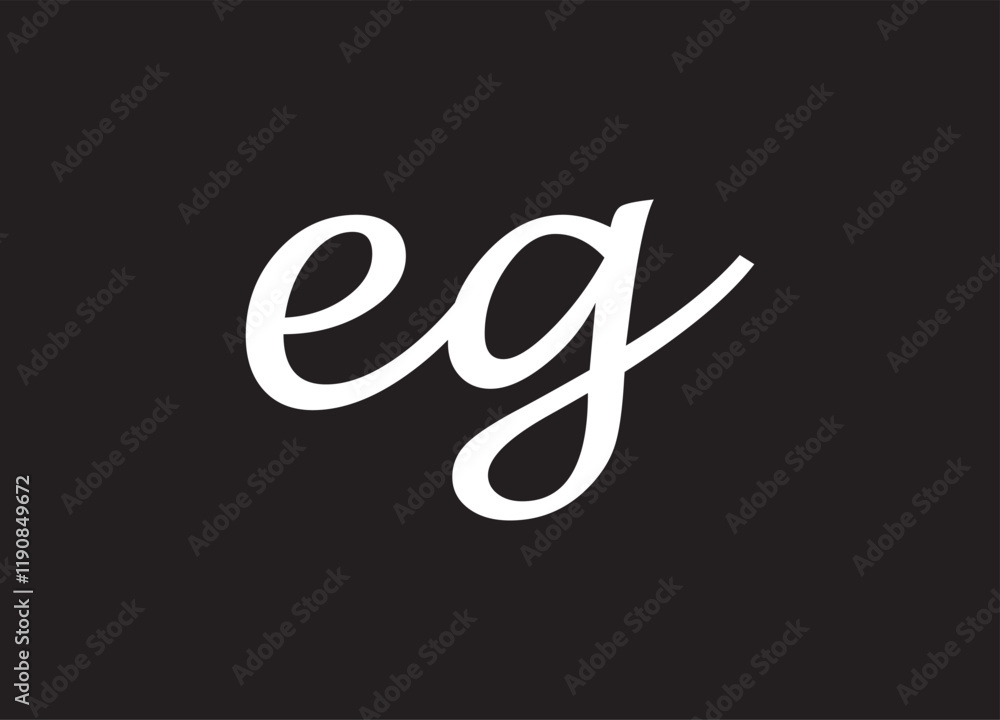 Fototapeta premium EG letter logo and initial logo design